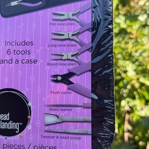 Jewelry Making Tool kit repair set Bead Landing -zipper black‎ case tools USED
